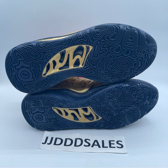 Nike KD 15 Olympics Metallic Gold Midnight Navy DC1975-700 Men's Size 8.5 NEW - Picture 6 of 10